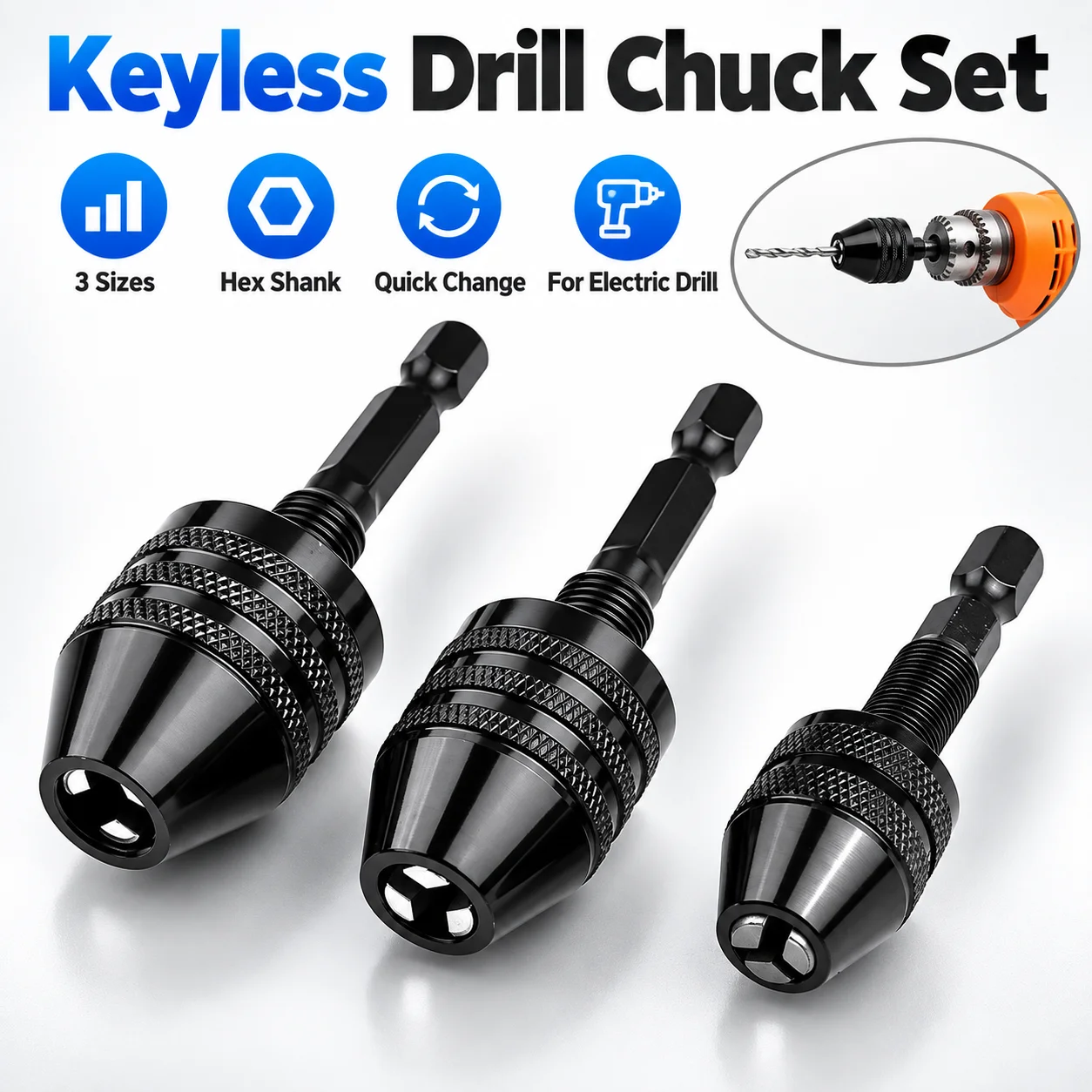 Mini Keyless Drill Chuck 0.3-8 - Power Xchange Tools recension och pris